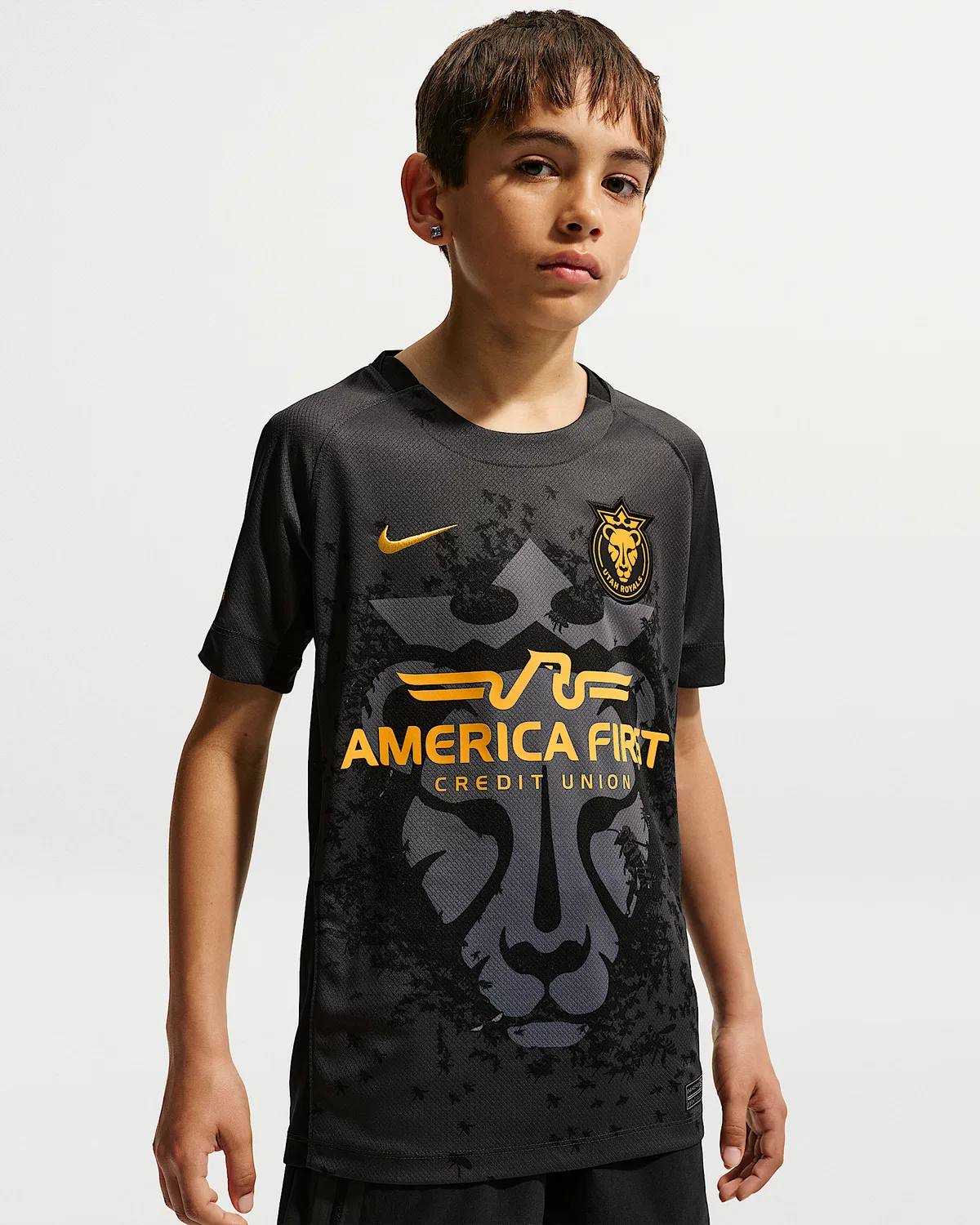 Большие детские Nike Dri-FIT NWSL Replica Jersey Utah Royals Stadium Away, Anthracite