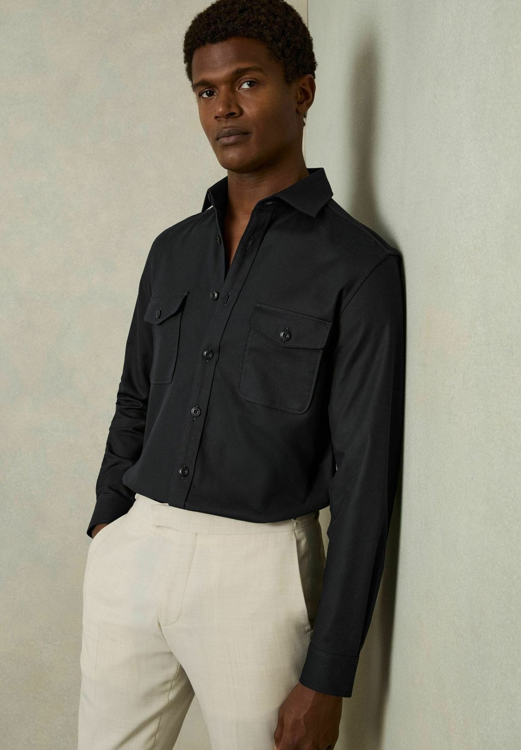 

Рубашка REGULAR FIT-WHISPER STRETCH TWIN Reiss, синий