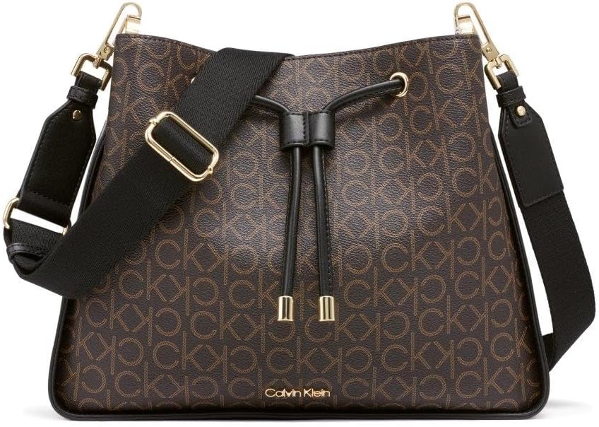 

Сумка-хобо Calvin Klein Fay Drawstring Adjustable, Brown/Khaki/Black