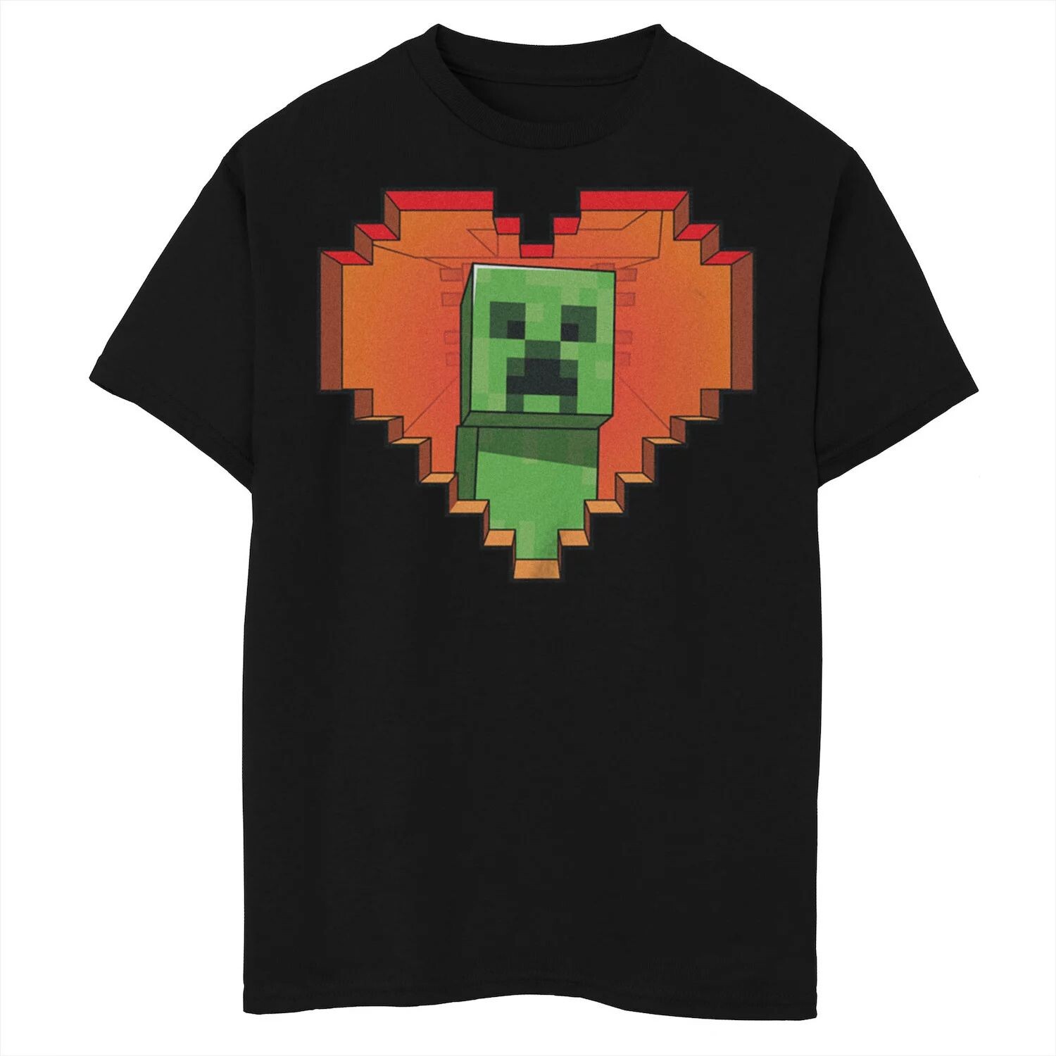 

Футболка с рисунком Minecraft Creeper Heart для мальчиков 8–20 лет Licensed Character