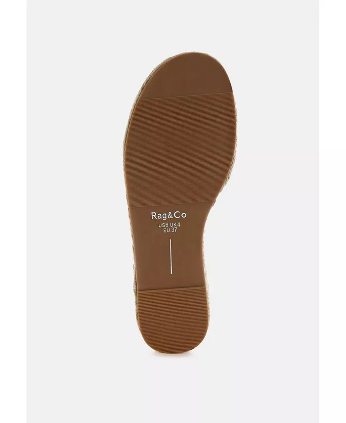 Женские Huntra эспадрильи на платформе из натуральной мягкой кожи Rag & Co, коричневый — фото 4