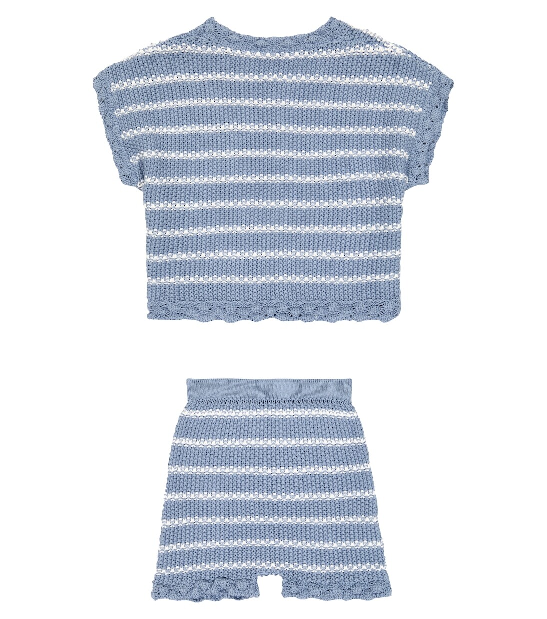 

Комплект из хлопкового кардигана и шорт Rayas Suncracy, синий