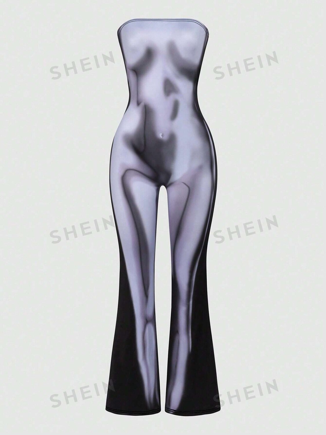 

Комбинезон женский Shein Icon Body Heat Map с принтом, серый