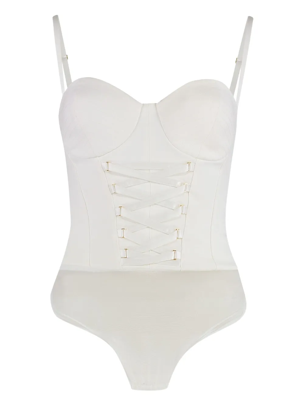 

Боди с перекрестными бретелями Elisabetta Franchi, белый