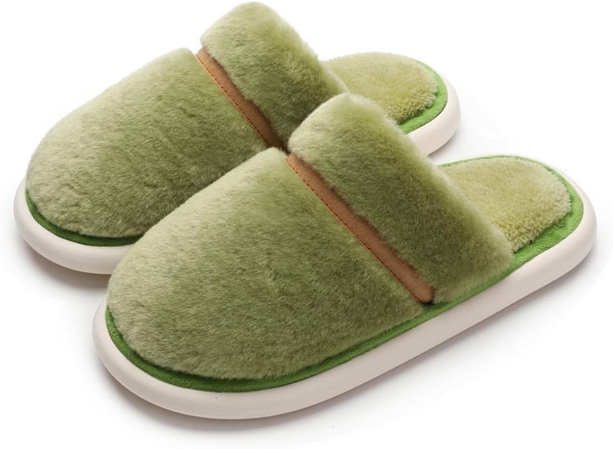 

Домашние тапочки Cliont для женщин и мужчин с мемори-пеной, удобные, теплые и нескользящие, зеленый