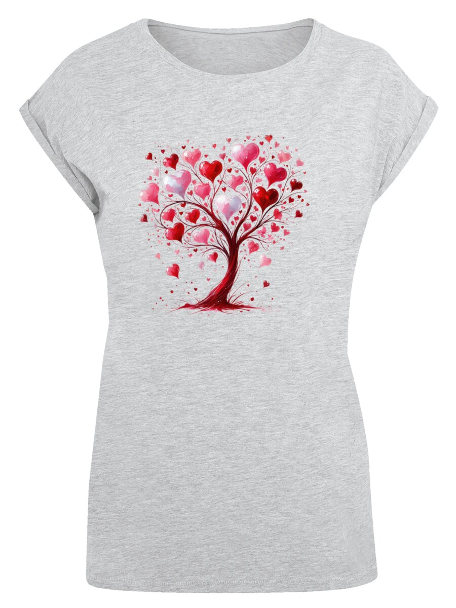

Рубашка F4NT4STIC Herz Baum Aquarell Druck, серый
