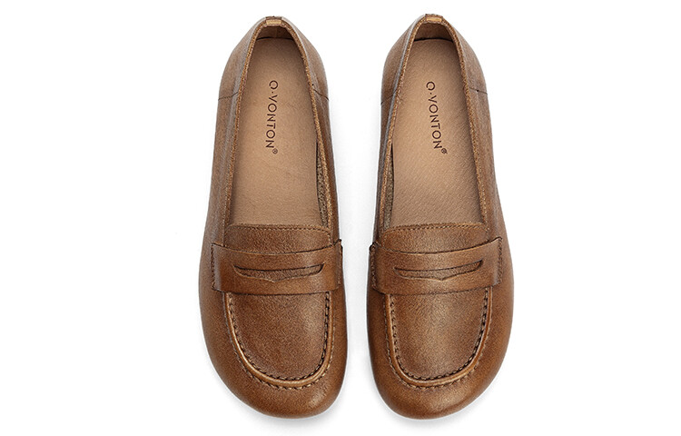 

Лоферы женские с низким верхом Q.Vonton, цвет Dark Coffee