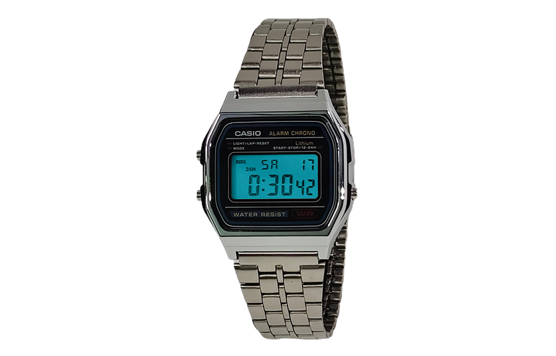 

CASIO Мужские часы Retrofit Series с кварцевым механизмом, стальной браслет, черный циферблат