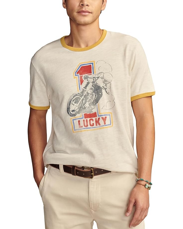 

Футболка Lucky Brand Lucky Number One, цвет Lilly White