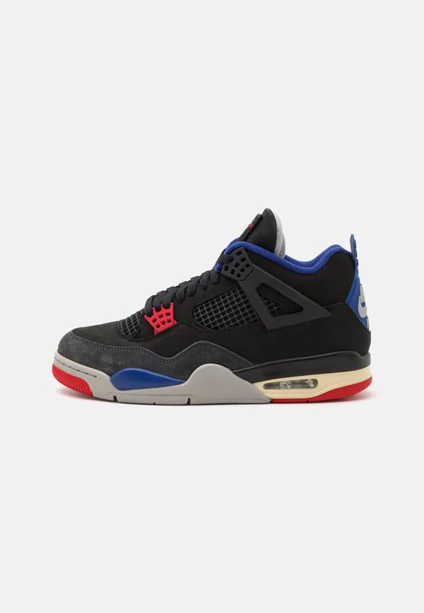Кроссовки air jordan 4 retro high Jordan, Black/Fire Red/Deep Royal Blue/Dark Smoke Grey/Tech Grey