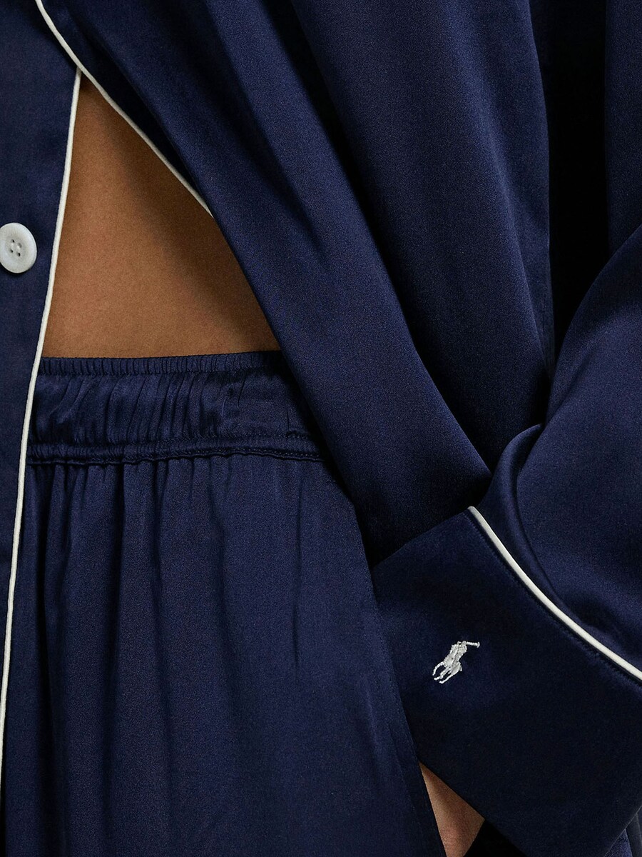 Пижама Polo Ralph Lauren Heritage Silk , Navy — фото 3