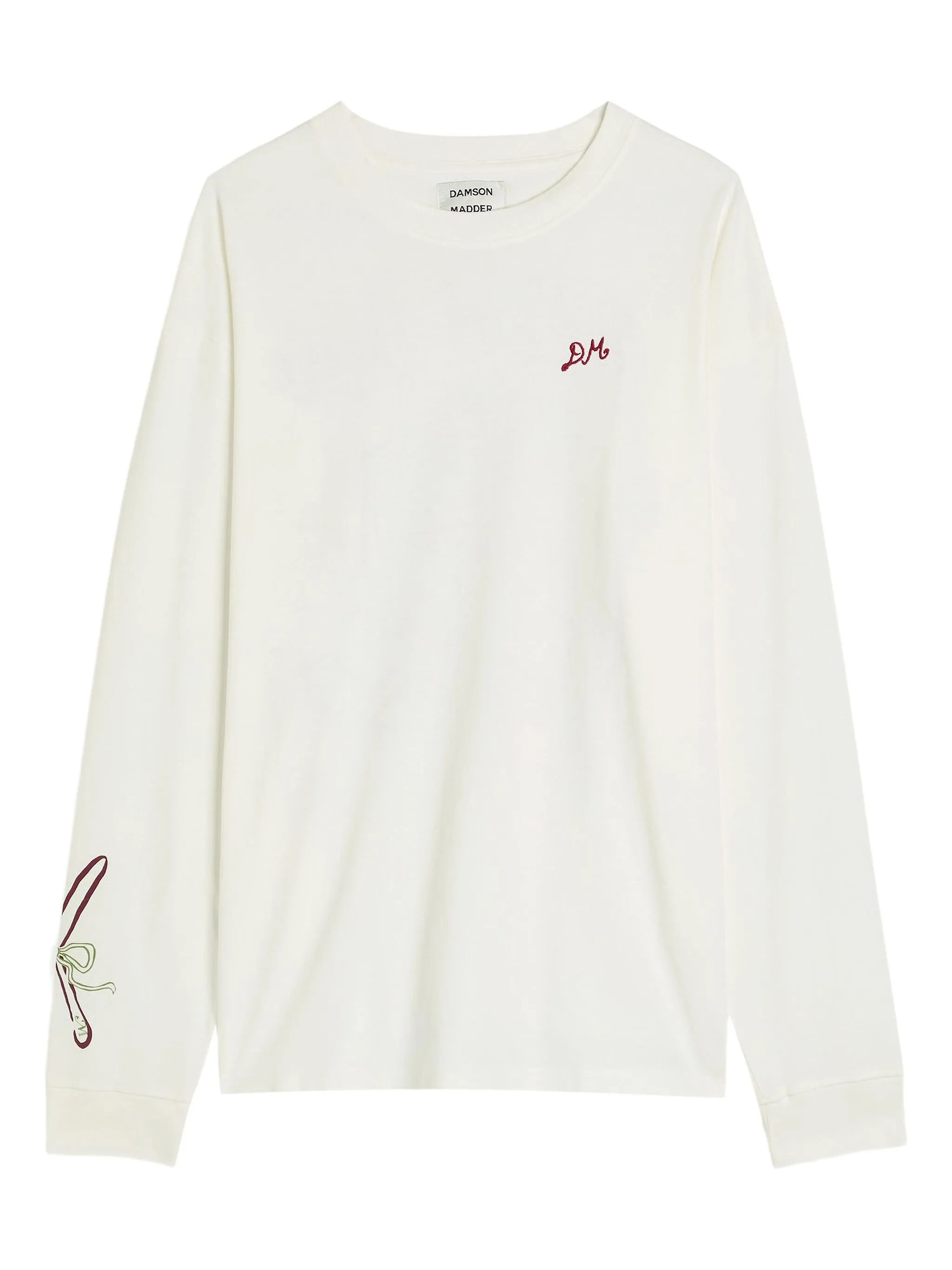 

Футболка Le Petit Delice с длинными рукавами Damson Madder, белый