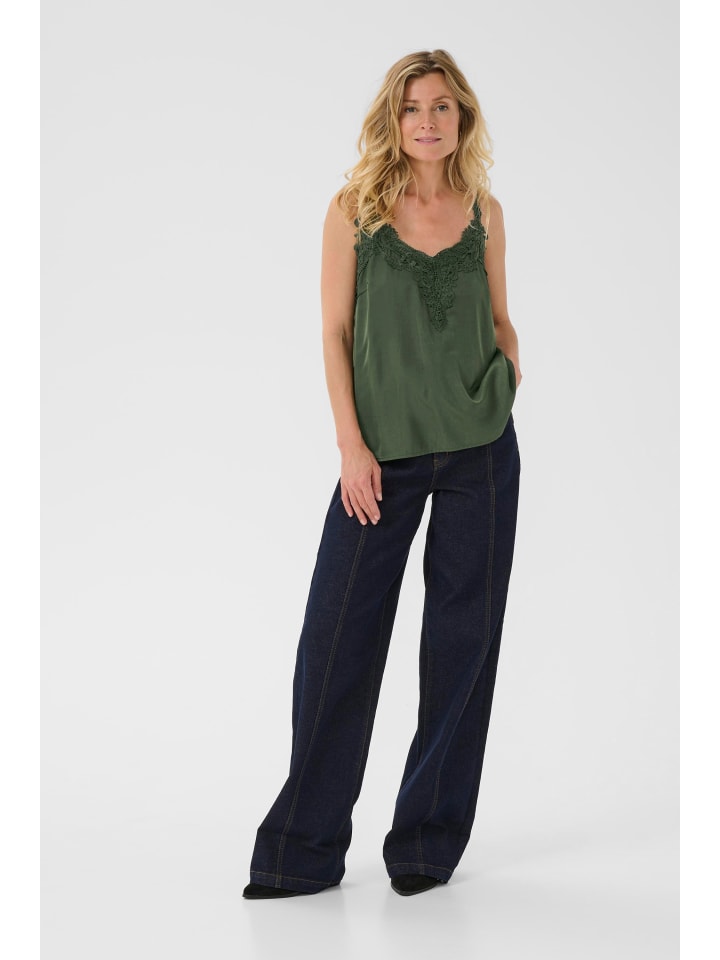 

Блузка без рукавов CRAnna А-образного силуэта в цвете Rifle Green Cream