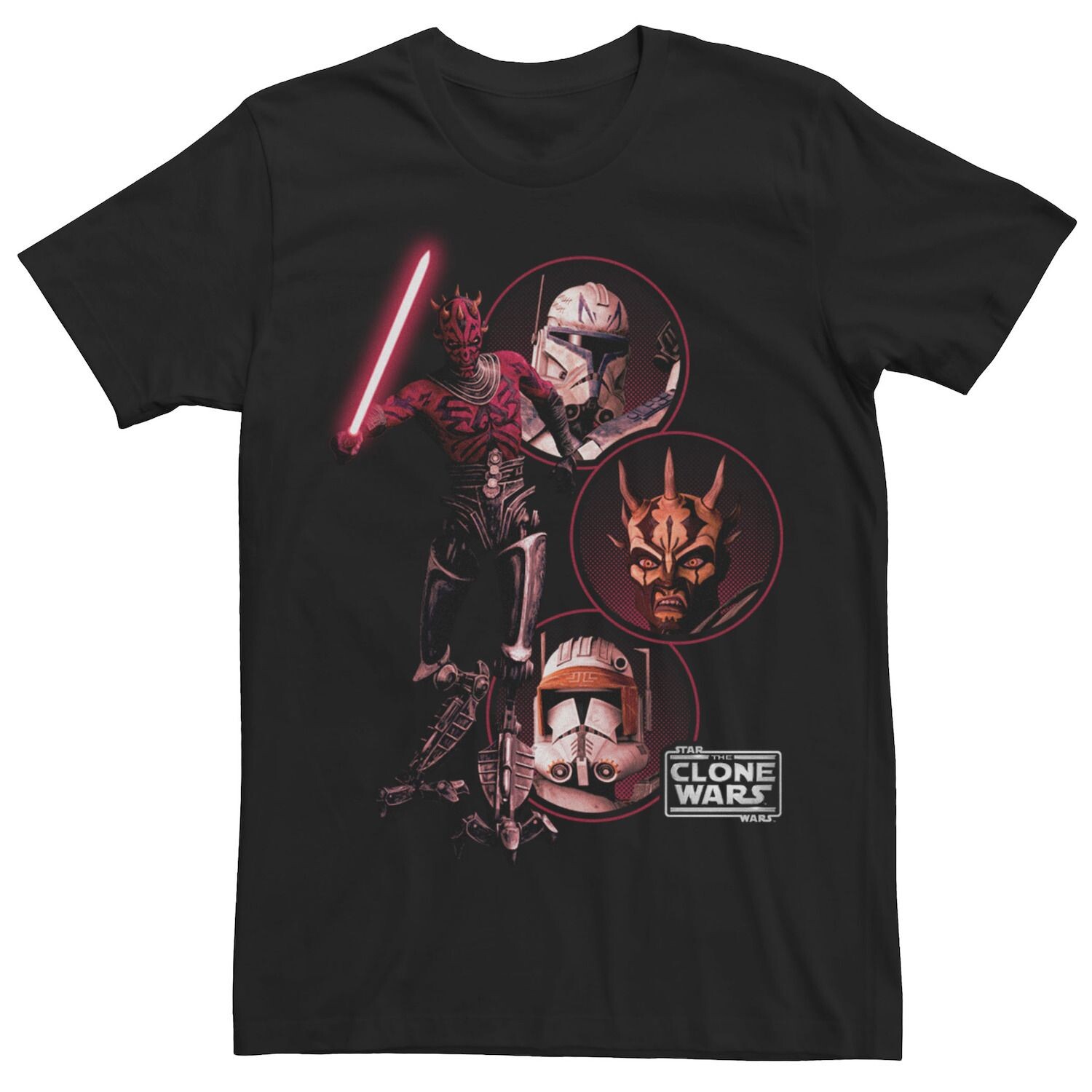 

Мужская футболка Star Wars: Clone Wars Dark Side Group Shot Licensed Character
