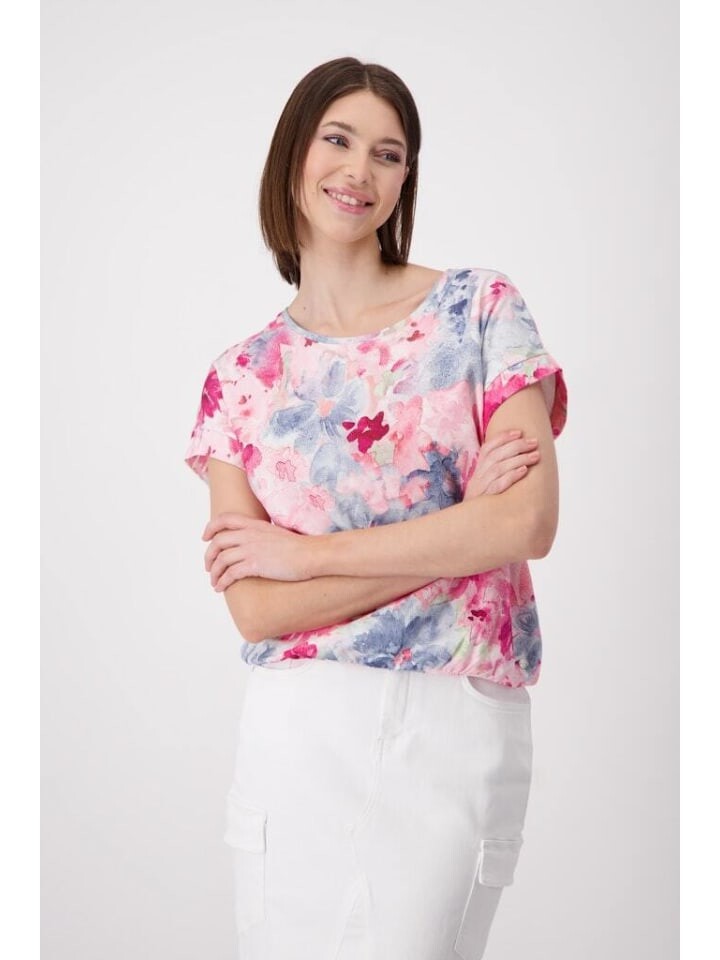 

Футболка monari T-Shirt, цвет pink gemustert