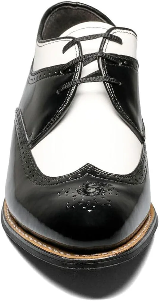 Мужские туфли Stacy Adams Dayton Ostrich Oxford, белый/черный — фото 4