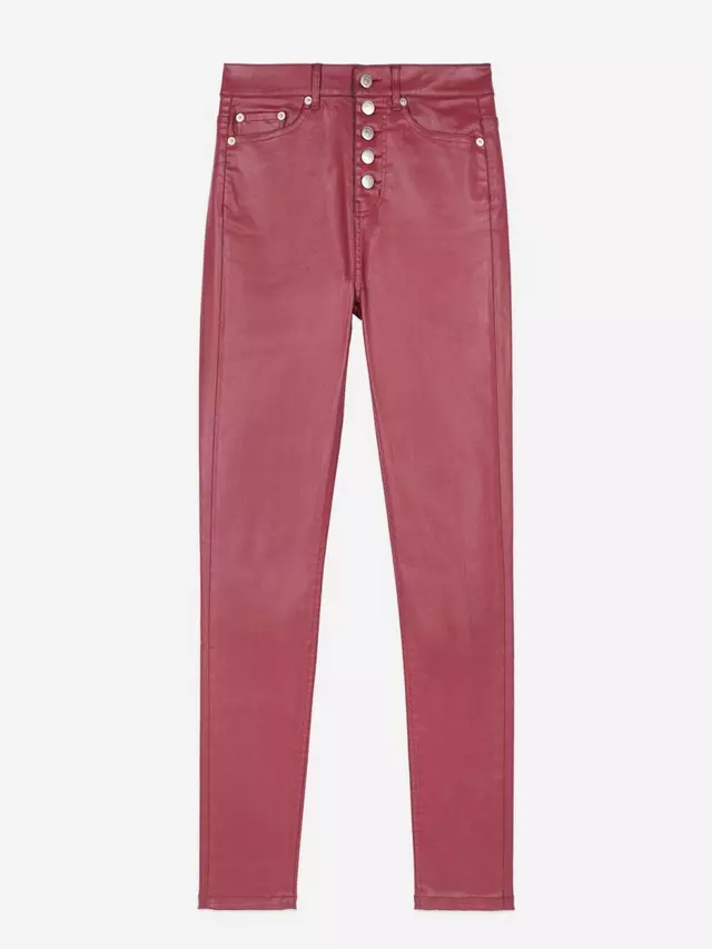 

Джинсы THE KOOPLES Faux Leather Skinny, красный