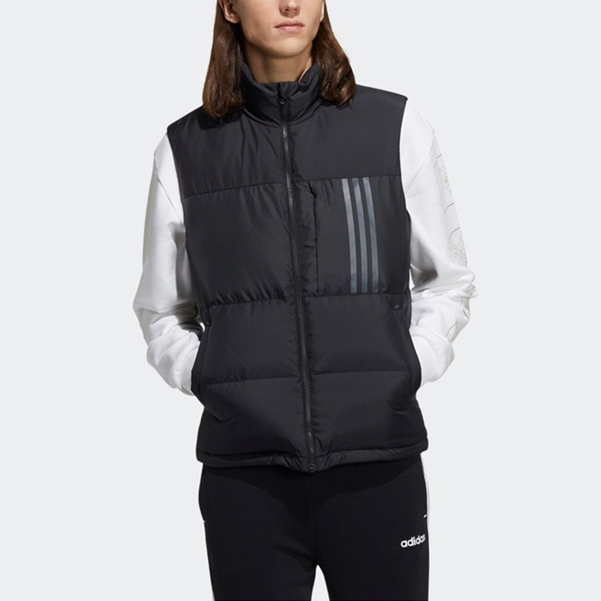 Футболка мужская черно-серая Adidas Neo — фото 4