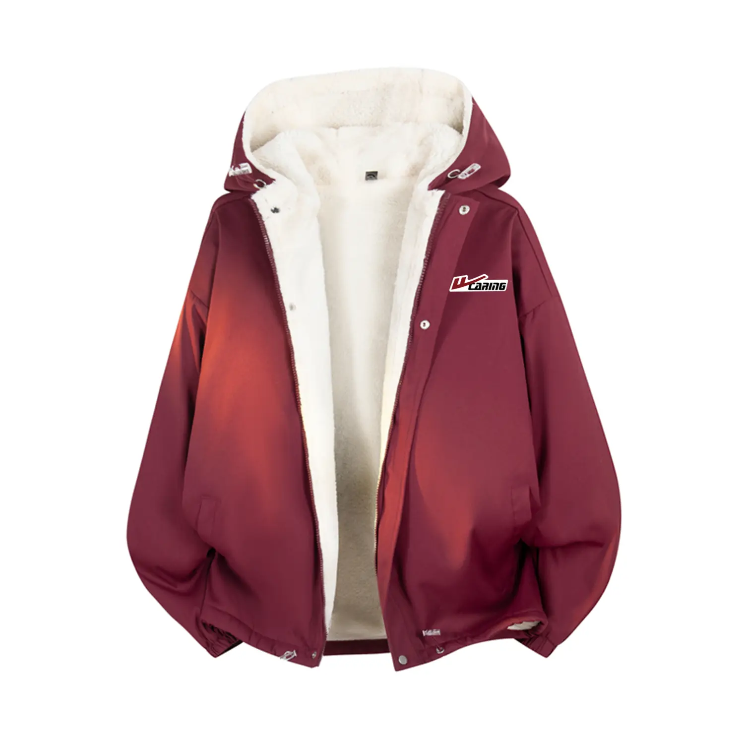 

Пуховик Unisex Hooded Thickened Parka WARRIOR, burgundy (diy badge)