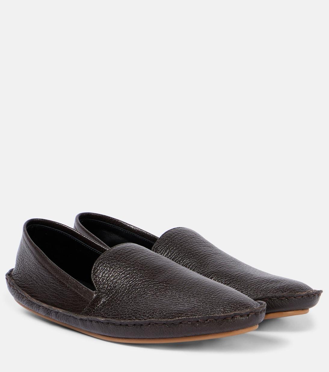 Лоферы Vasko из кожи The Row, Lacquer Brown