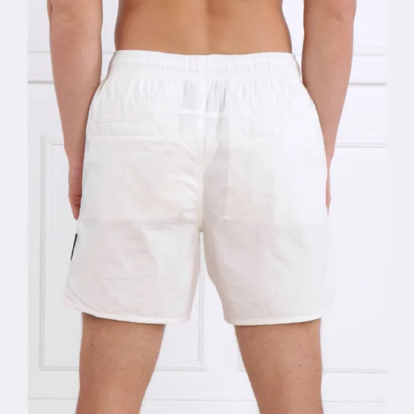Короткие плавки-шорты из нейлоновой ткани стандартного кроя Calvin Klein, белый — фото 2