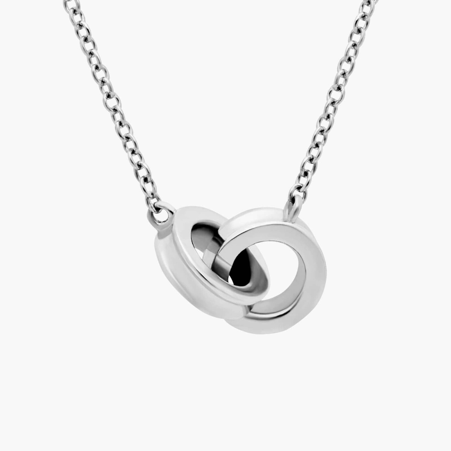 

18-дюймовое ожерелье Infinity Rings из платины (1 мм) Blue Nile