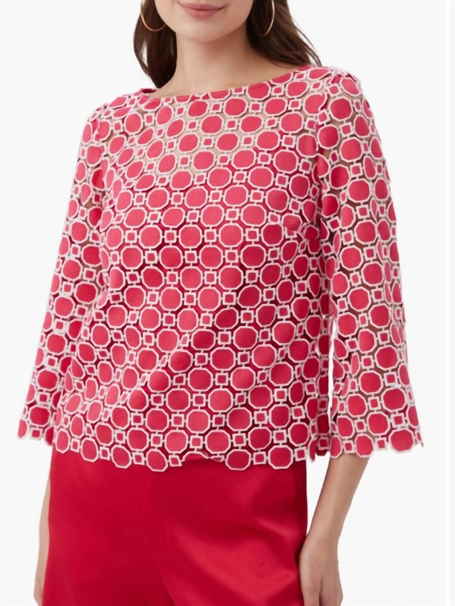 

Красный топ Trina Turk