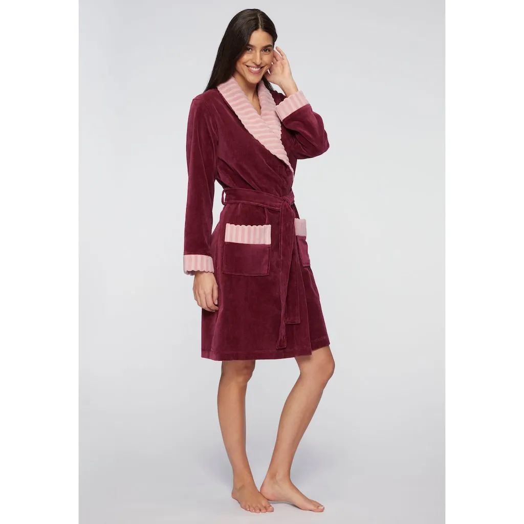 

Халат для сна Vivance Vivance Dreams, Dunkelrot, flieder-gestreift