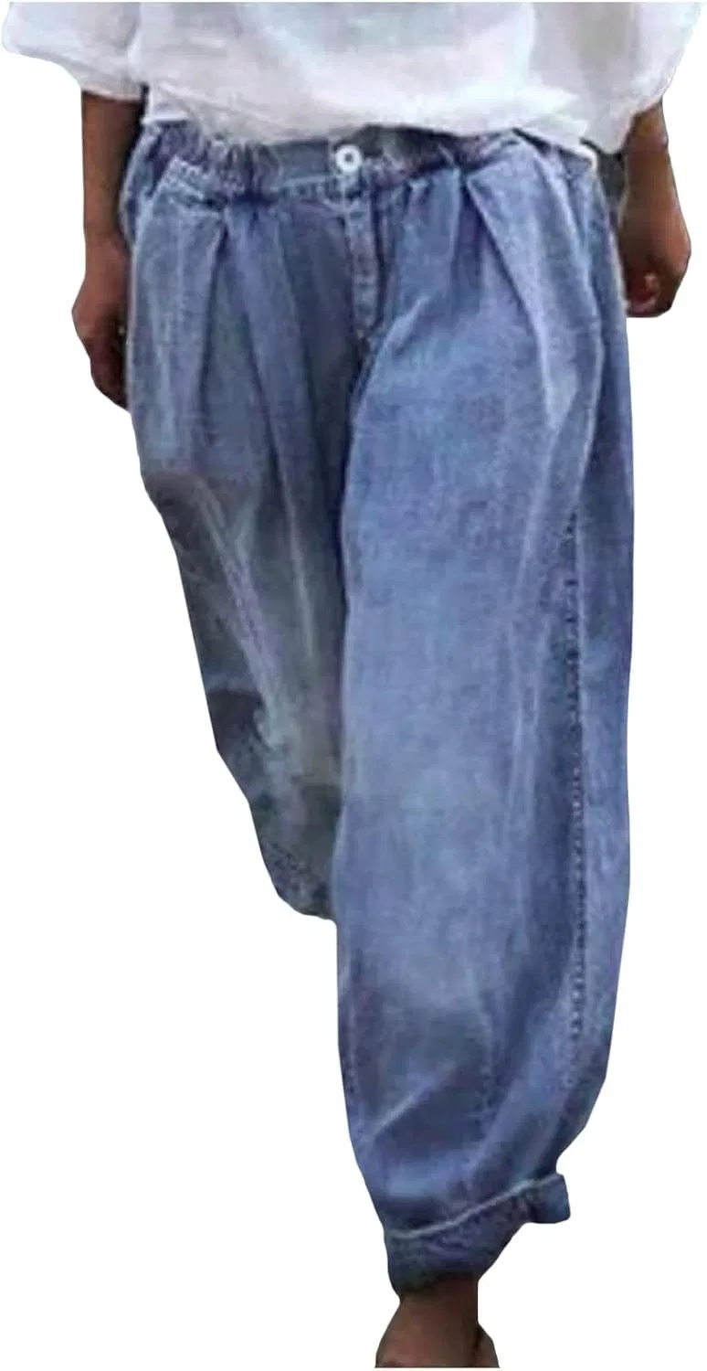 Джинсы прямого кроя, Wide Leg, 4-blue