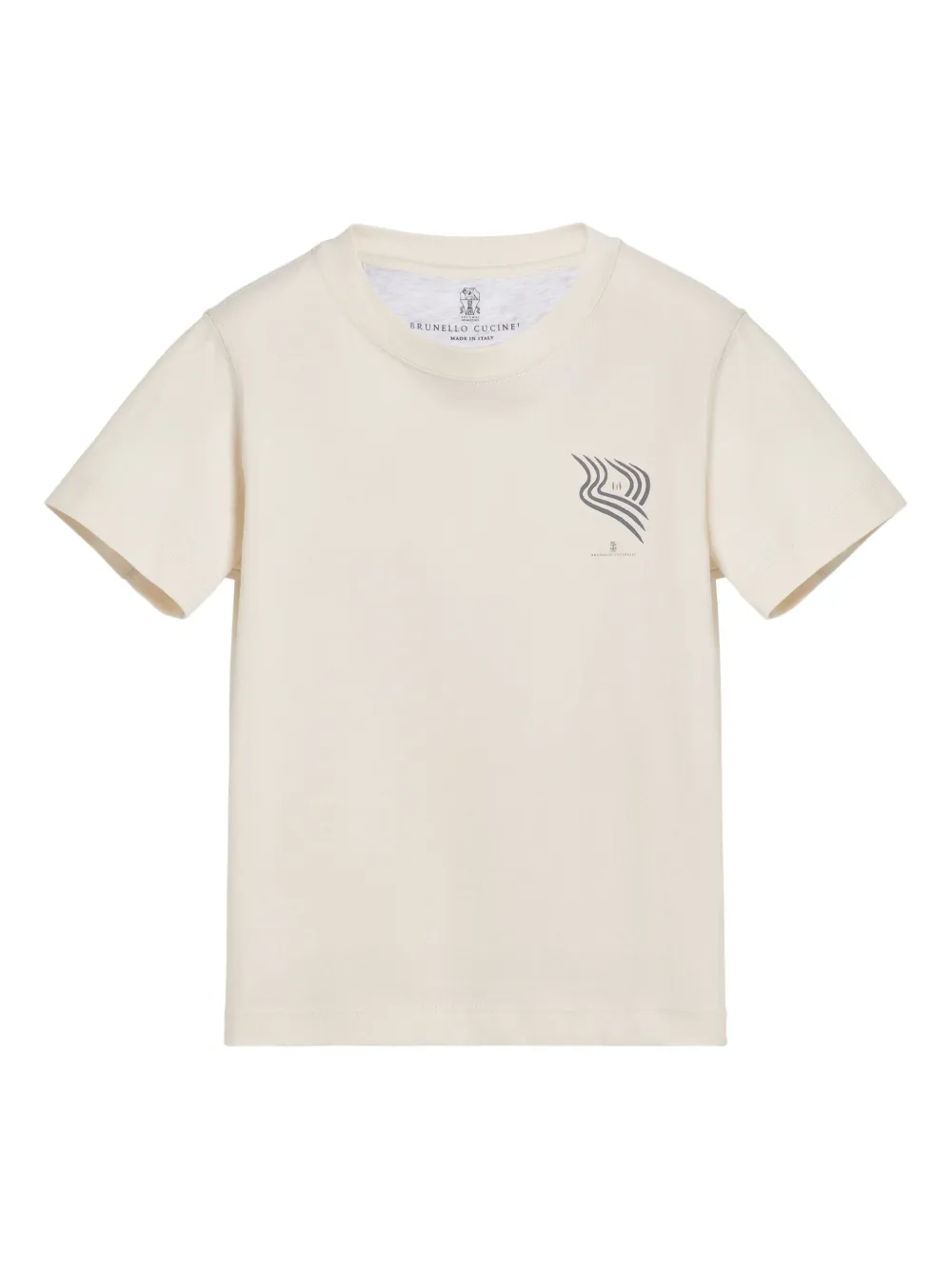 

Футболка с логотипом Brunello Cucinelli Kids, нейтральный