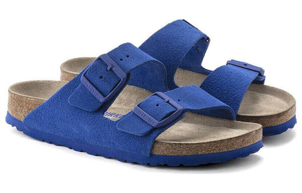 Тапочки arizona sfb vl suede sandals 'ultra blue' Birkenstock, синий — фото 3