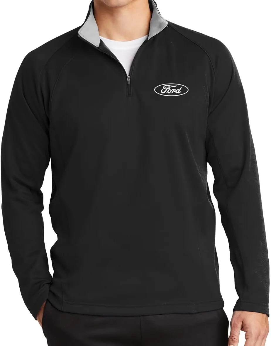 

Мужская белая толстовка Ford с логотипом овала на молнии Buy Cool Shirts