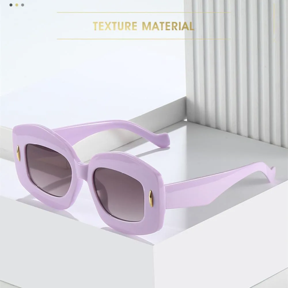 

Солнцезащитные очки MUTYNE Goose Egg для женщин, модный бренд, квадратная форма, заклепки, конфетный цвет, элегантные женские очки «кошачий глаз», Beige Gray