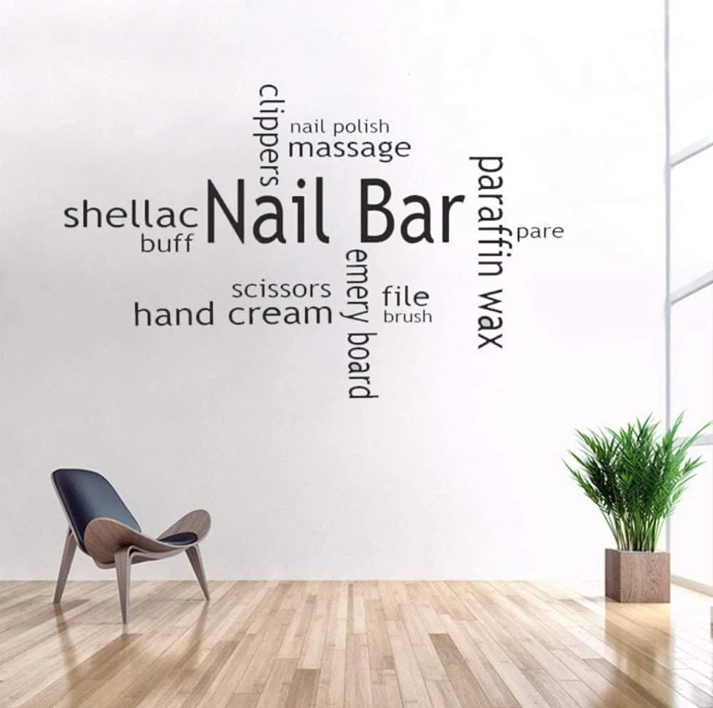 Настенный стикер «Nail Stick Collage» для салона красоты 58 x 90 см Shengww — фото 2