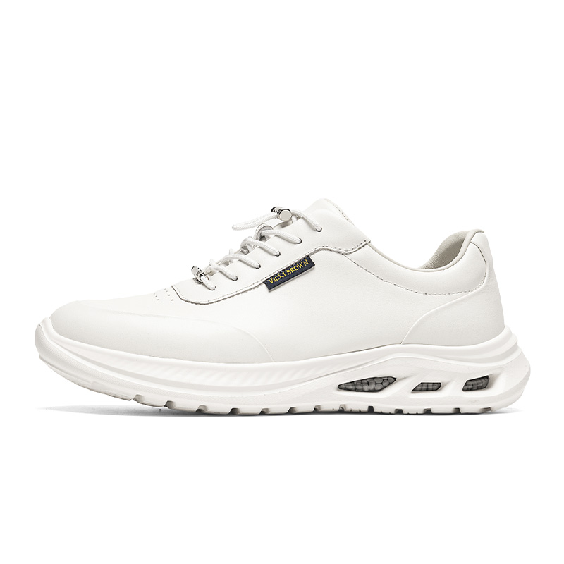 

VICKI BROWN Дышащие низкие повседневные кроссовки мужские белые, цвет White