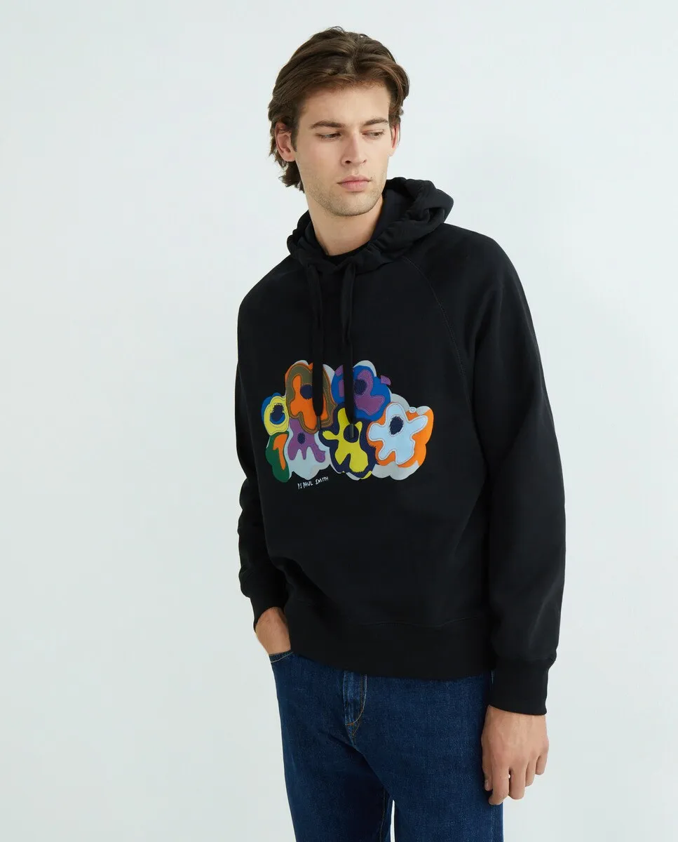 

Мужская толстовка с капюшоном и рисунком Paul Smith, черный