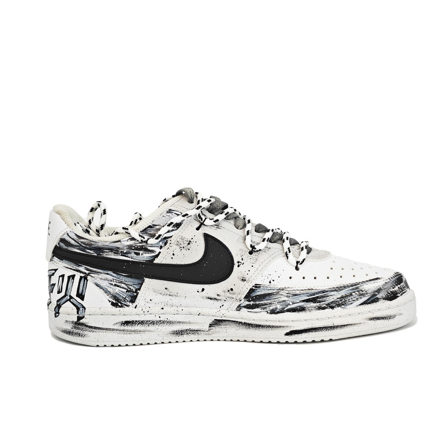 

Кроссовки Nike Court Vision 1 Skateboarding Shoes Men Low-top White/black/gray, черный/белый/серый