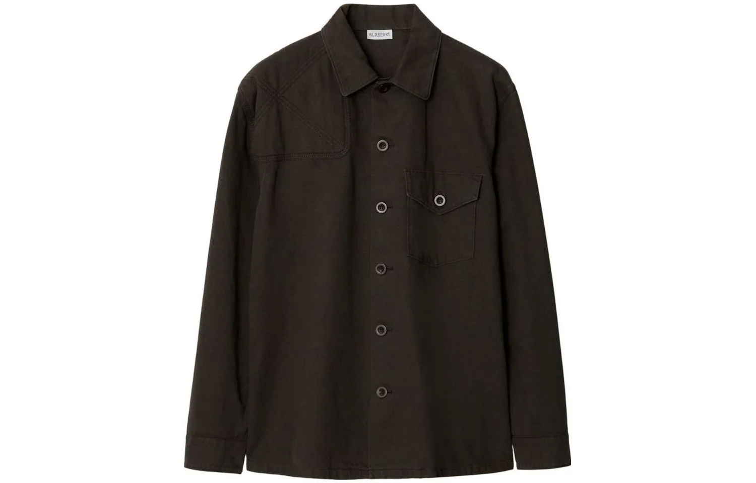 Рубашка Burberry хлопковая с панелями, Umber