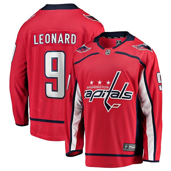 

Мужская домашняя майка Washington Capitals Ryan Leonard красная Fanatics