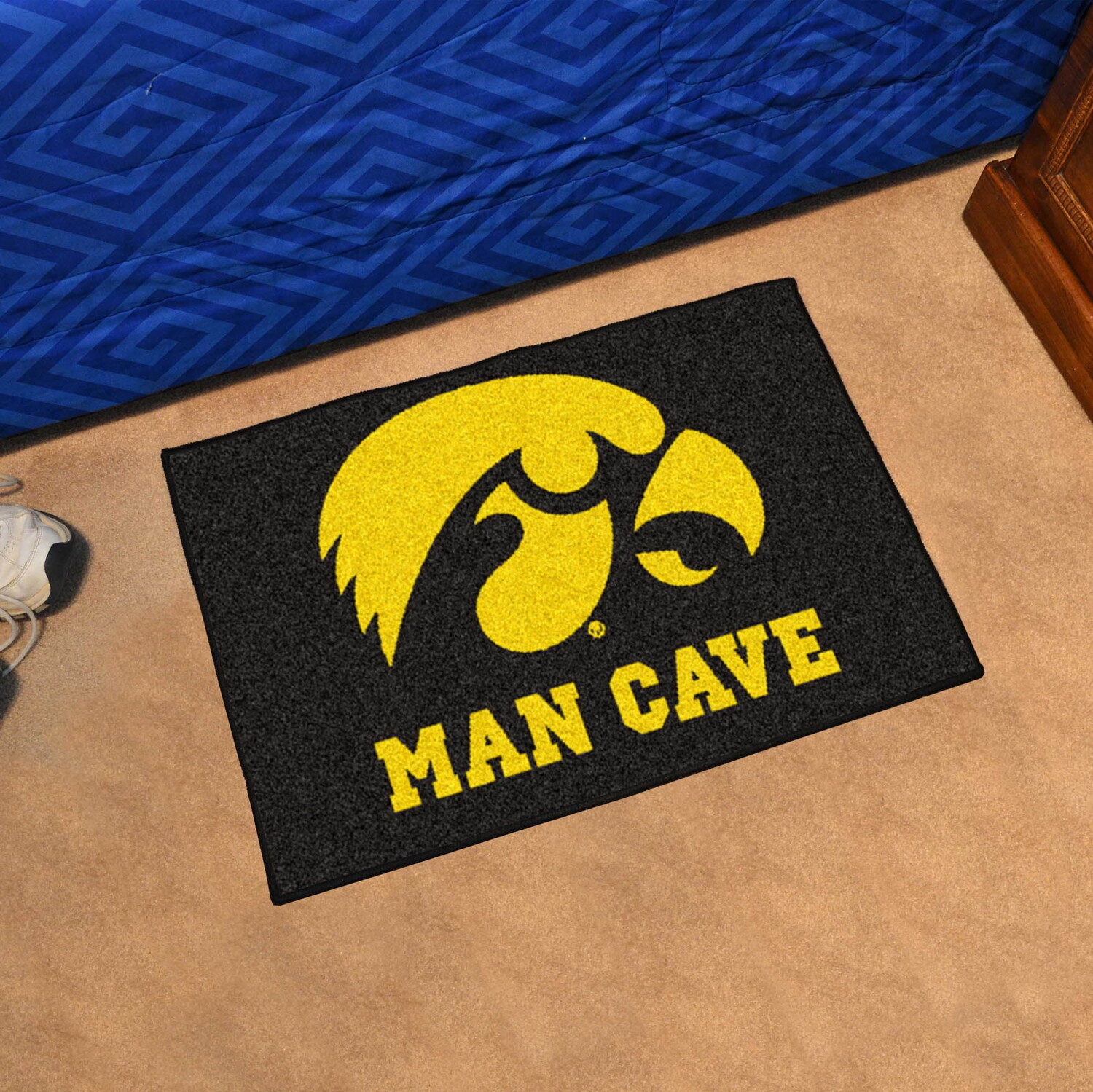 

Коврик придверный Man Cave 19 x 30 дюймов, черный/желтый