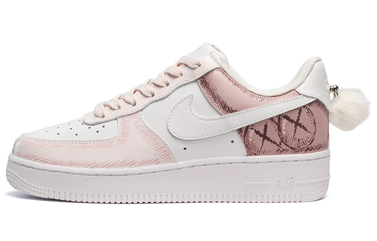 

Кроссовки Nike Air Force 1 Skateboard Shoes Women's Low-Top Pink White, Розовый, Кроссовки Nike Air Force 1 Skateboard Shoes Women's Low-Top Pink White