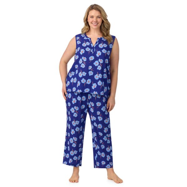 

Пижамный комплект Plus size: топ и укороченные штаны Draper James, цвет blue floating floral