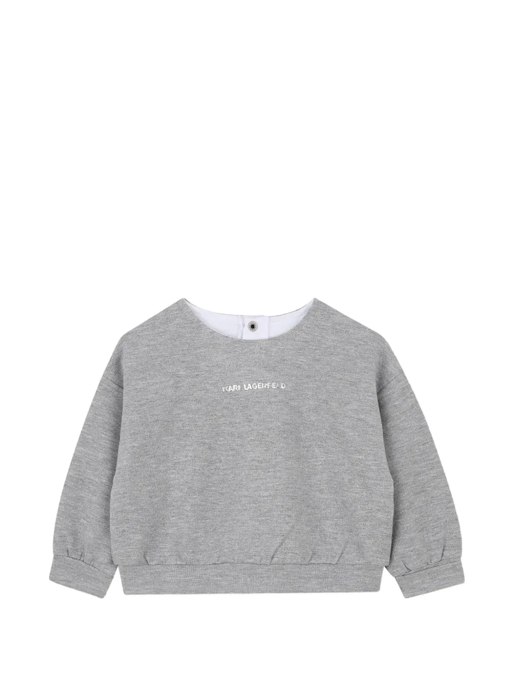 Комплект с фатиновой юбкой и принтом логотипа KARL LAGERFELD KIDS, серый — фото 3