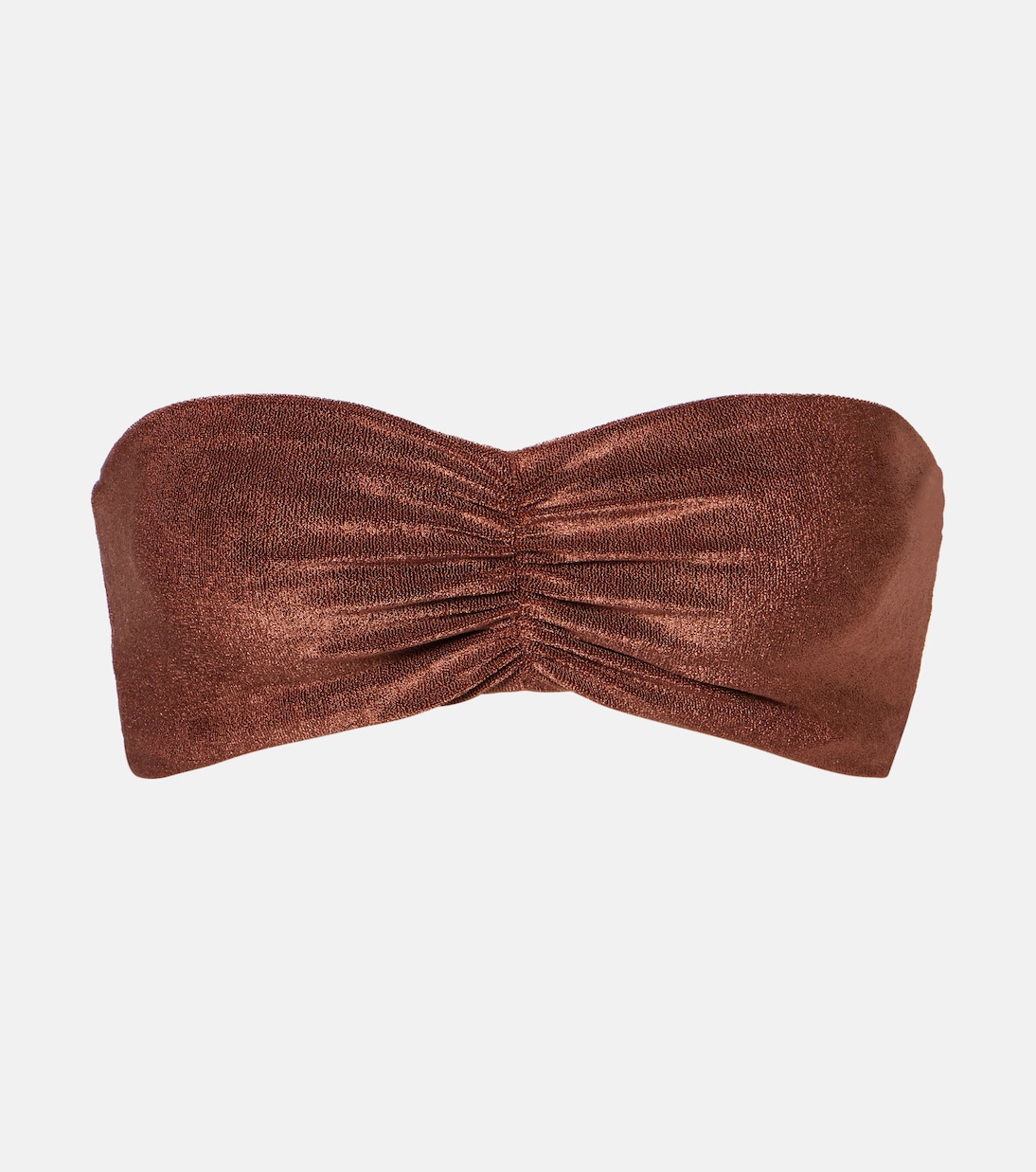 

Верх бикини-бандо из махровой ткани Jade Swim, Espresso