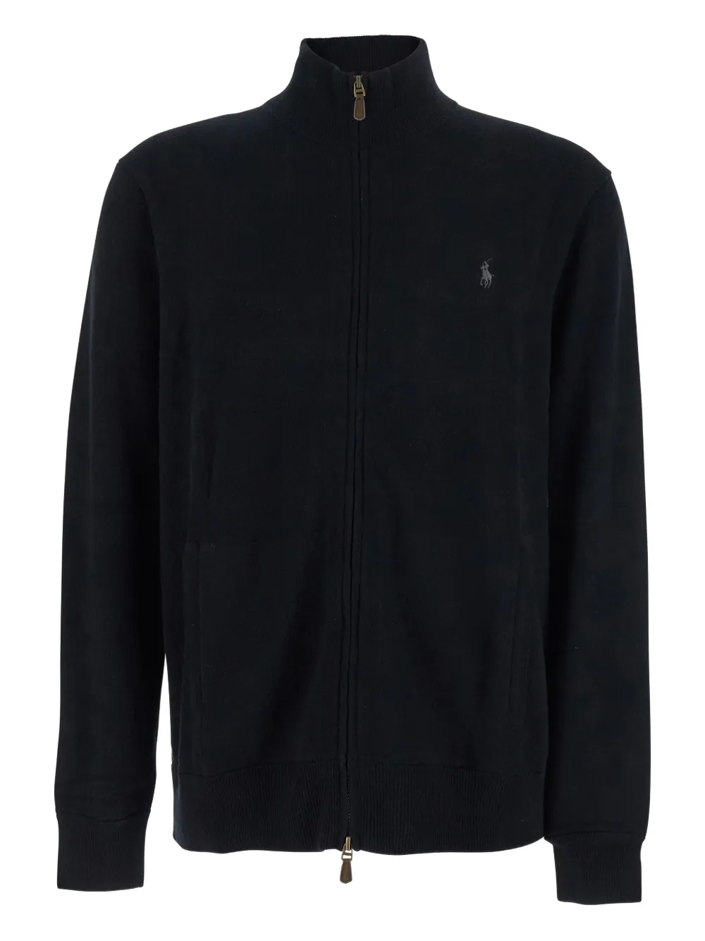 

Кардиган с высоким воротником и вышивкой POLO RALPH LAUREN, черный