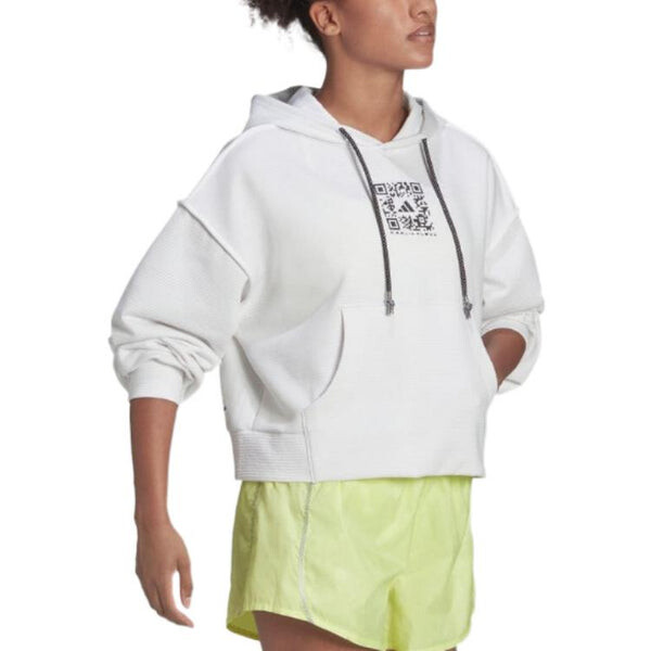 Толстовка с капюшоном x karlie kloss hoodie Adidas, белый — фото 4