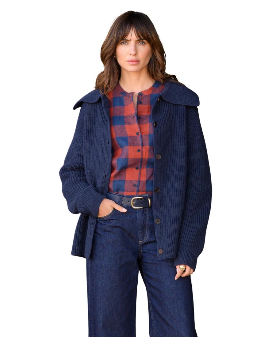 

Женский длинный кардиган с матросским воротником Celtic & Co, Navy