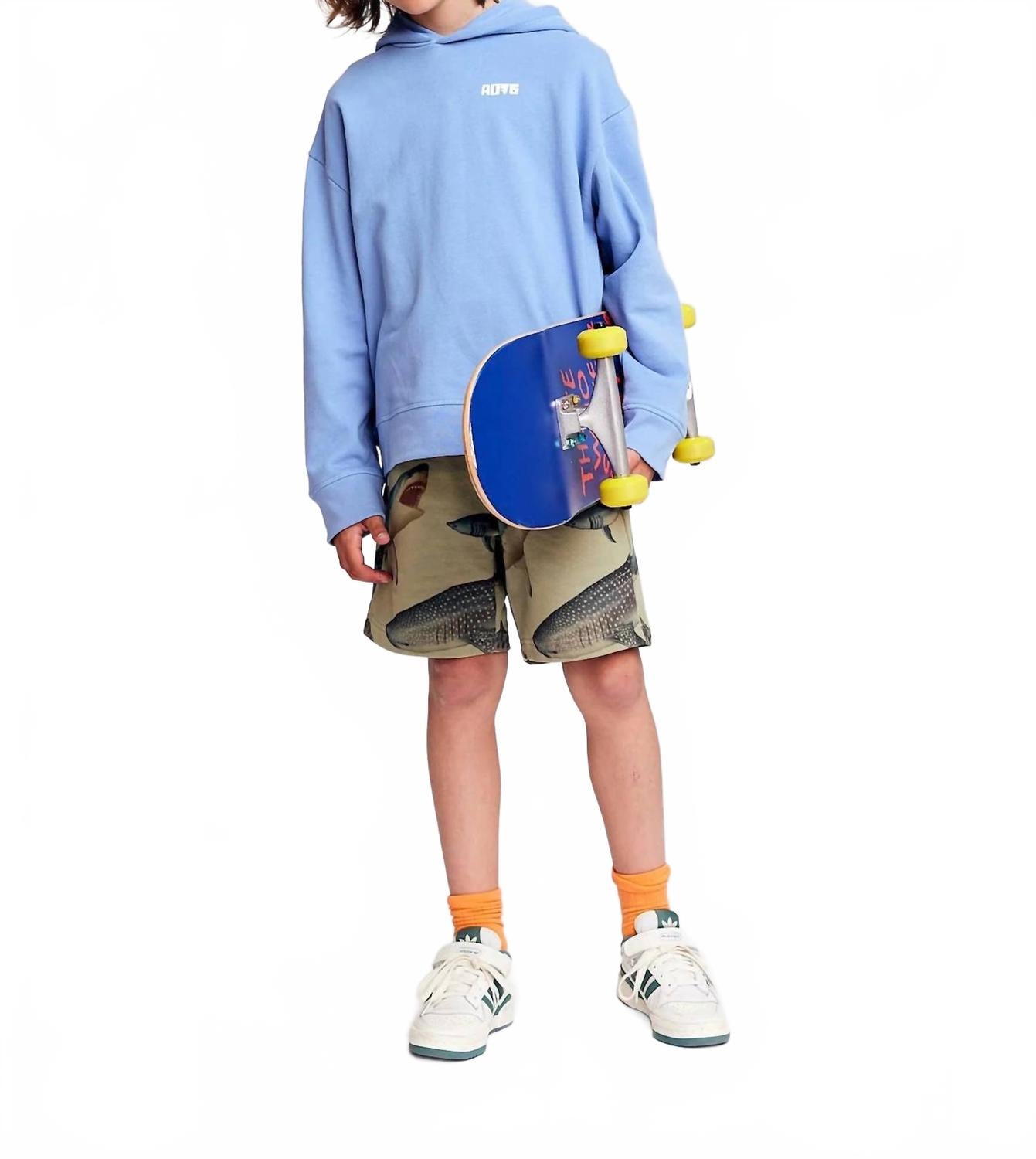 

Детский худи с принтом серфборда Артур в синем цвете AO76