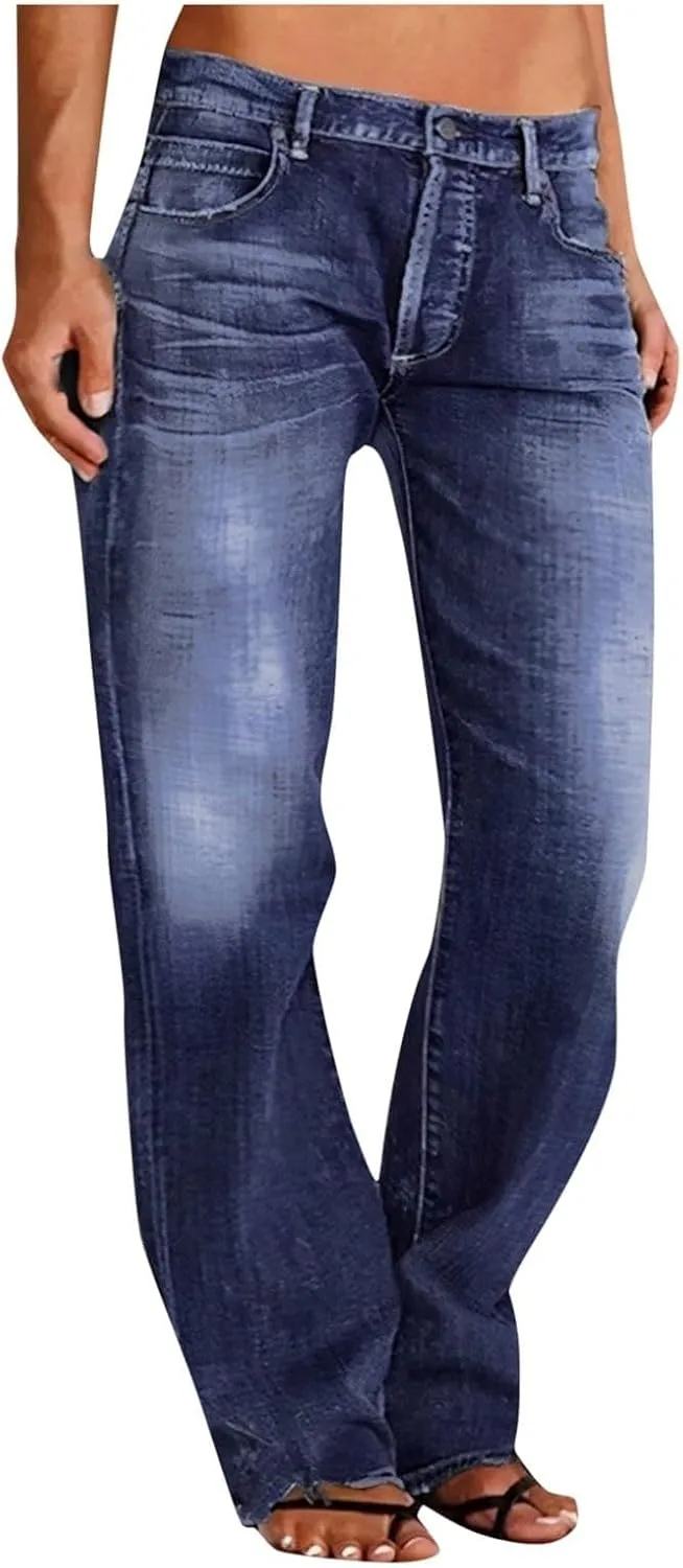 

Женские джинсы Boyfriend с потертостями, прямые, мешковатые, с карманом ZXCTKA