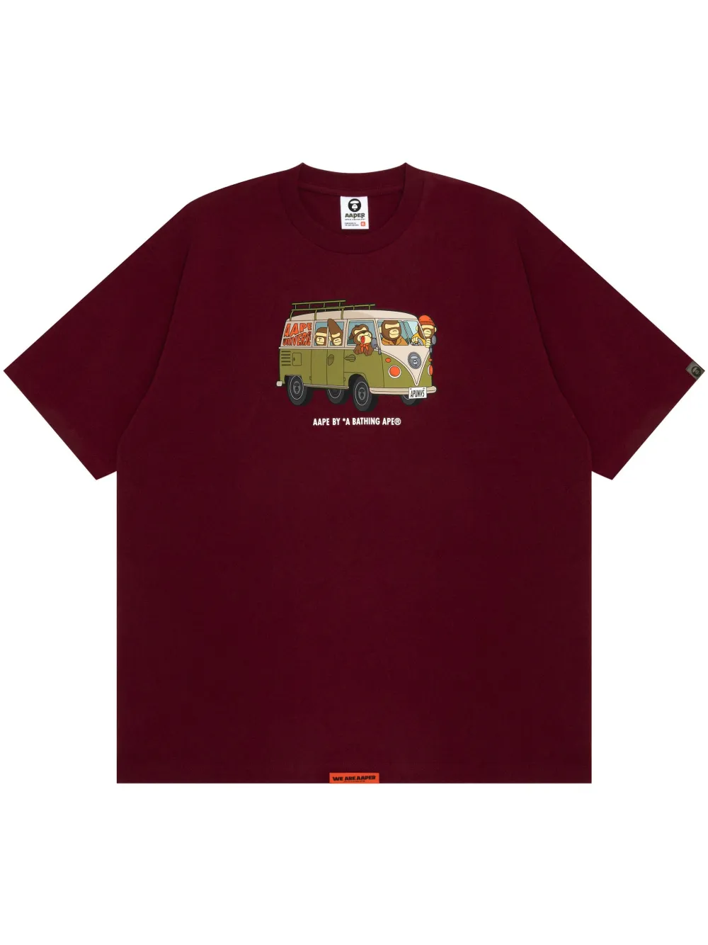 

Футболка с графичным принтом AAPE BY *A BATHING APE, красный